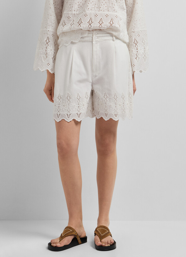SHORTS WITH OPENWORK DETAILS