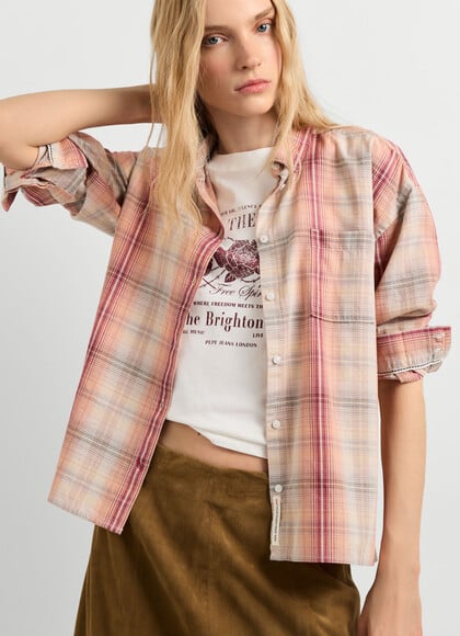 EMBROIDERED LOGO CHECKED SHIRT