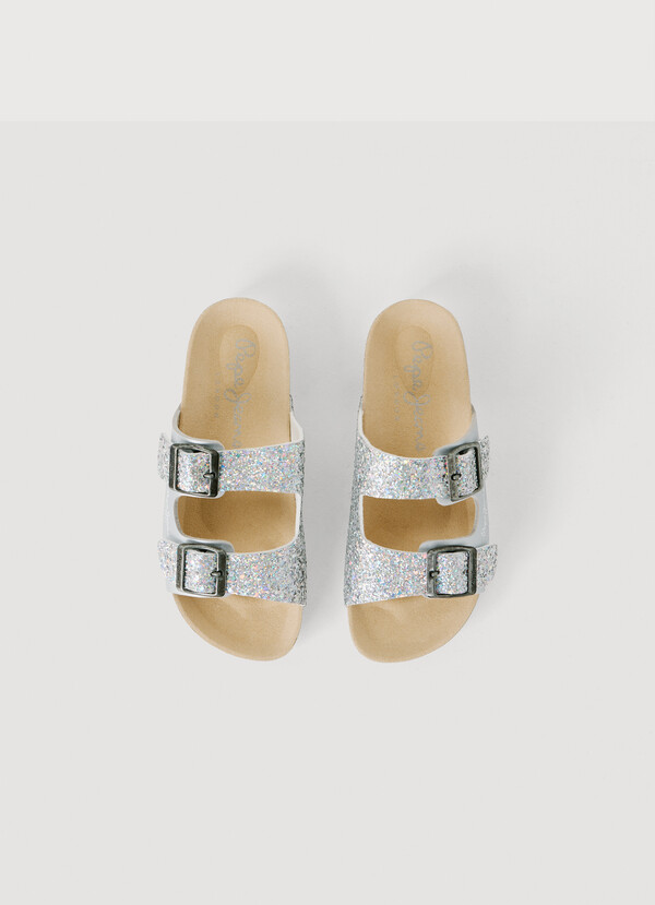 SANDALIAS CON DETALLES GLITTER