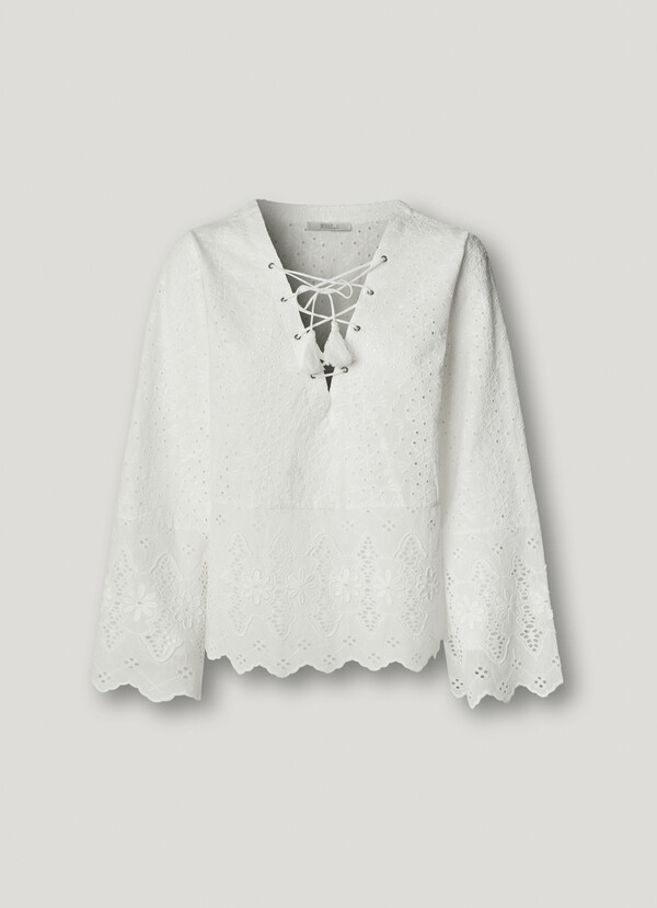 BLOUSE WITH OPENWORK DETAILS