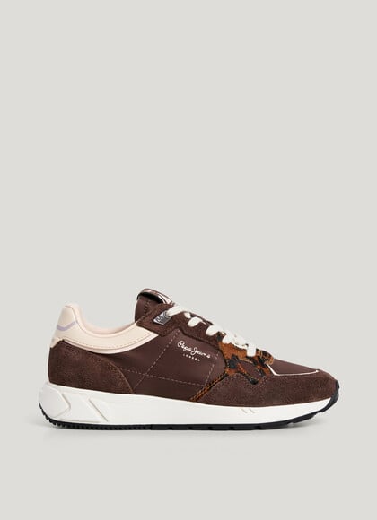 MARLON - ANIMAL PRINT DETAIL TRAINERS