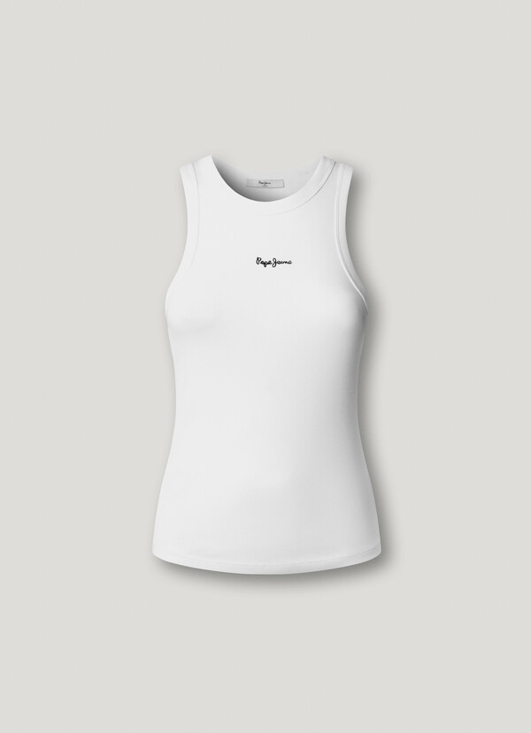 SLEEVELESS RIBBED TOP