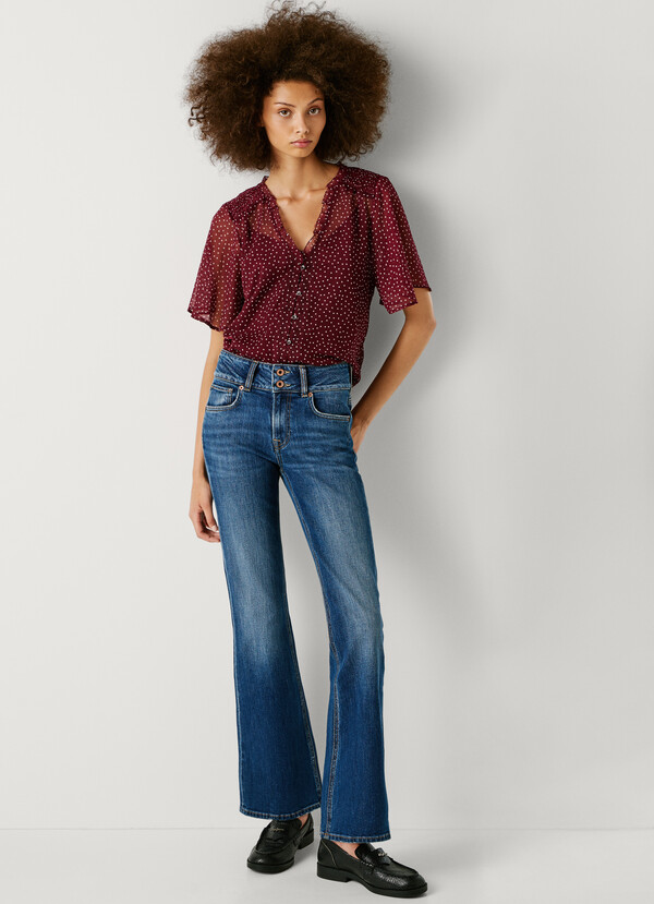 MID-RISE FLARE FIT JEANS - VENUS