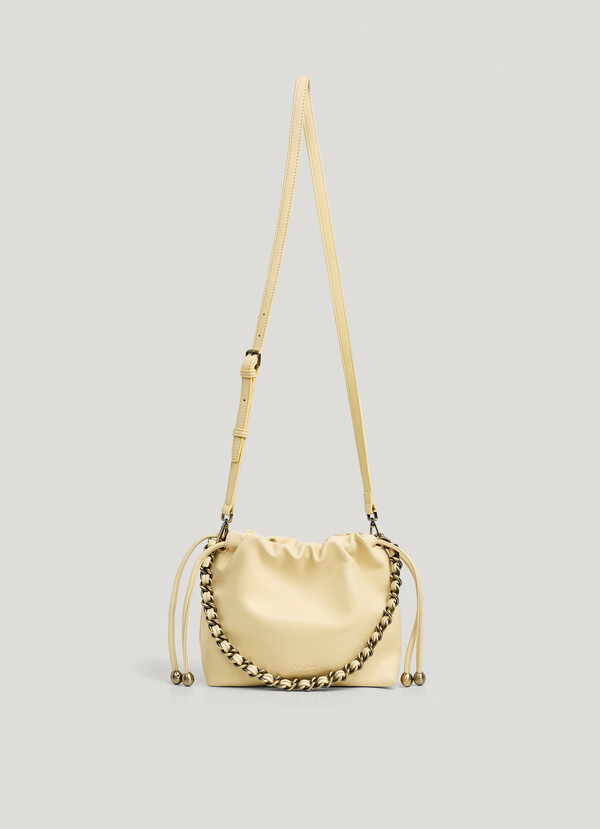 LEATHER EFFECT HOBO BAG