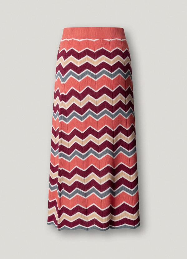 ZIGZAG STRIPED MAXI SKIRT