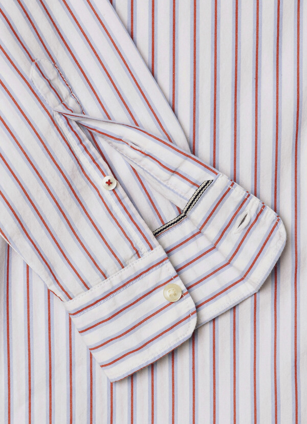 REGULAR FIT STRIPED POPLIN SHIRT