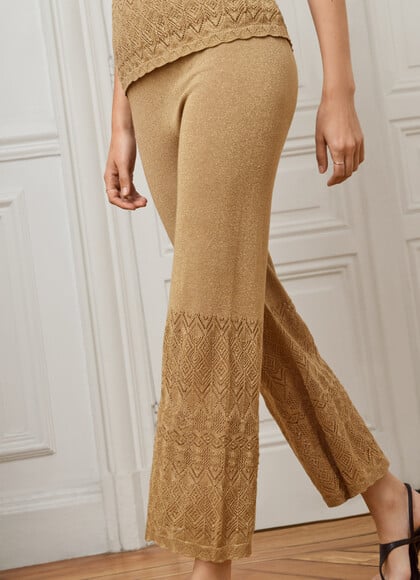 WIDE FIT KNIT TROUSERS