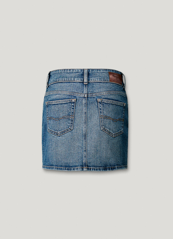 REGULAR FIT DENIM MINI SKIRT
