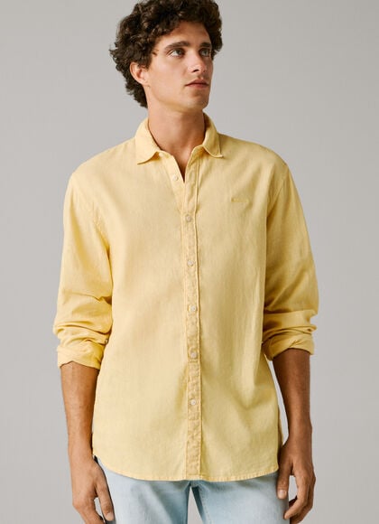 REGULAR FIT GARMENT DYED SHIRT