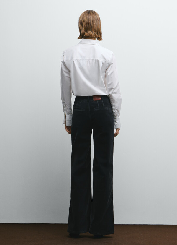 WIDE VELVET TROUSERS