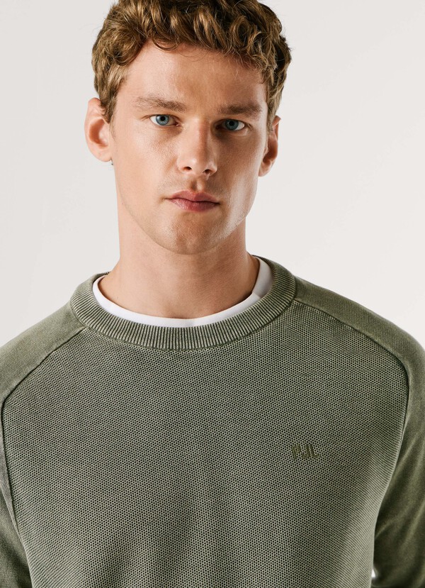 CREW NECK PIQU&Eacute; JUMPER