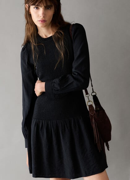 RUCHED DETAIL MINI DRESS