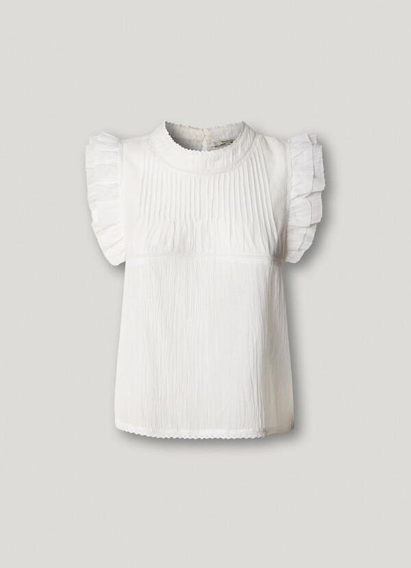 PLEATED DETAILS BLOUSE