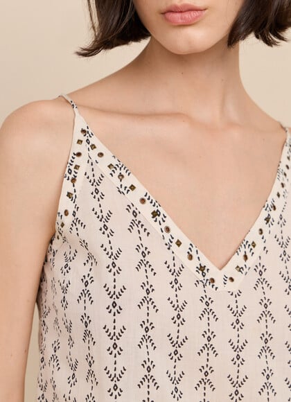 FLORAL PRINT STRAPPY BLOUSE