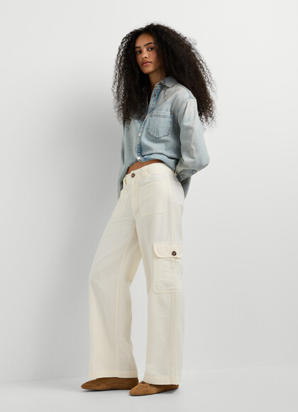 WIDE FIT CARGO TROUSERS