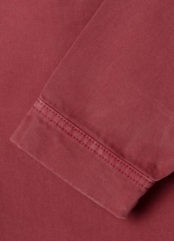 V-NECK GARMENT DYED JACKET