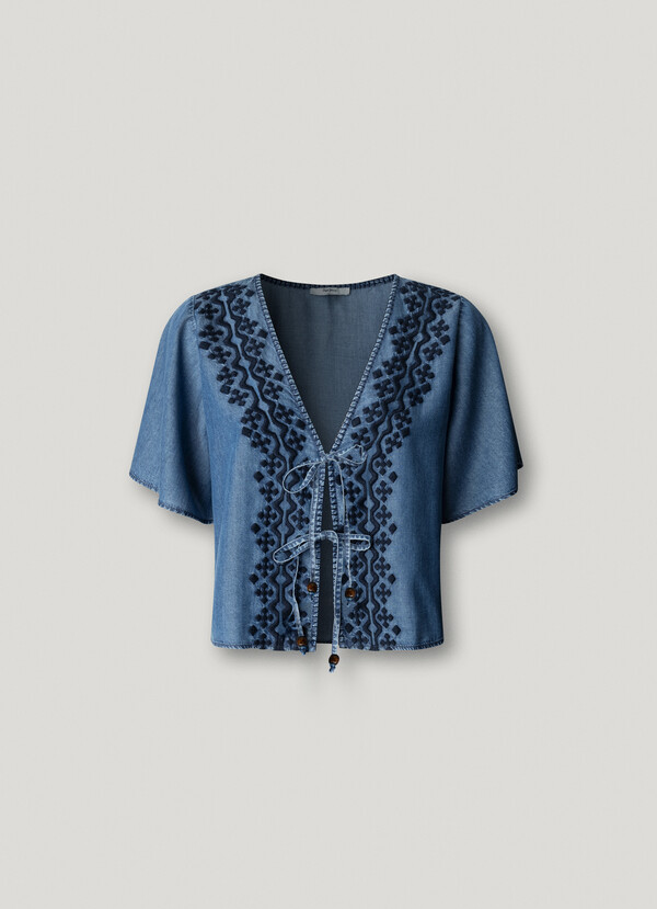 EMBROIDERED DETAILS BLOUSE
