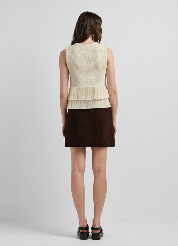 CROCHET WAISTCOAT WITH FRINGES