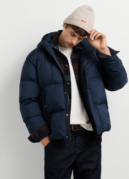HOODED PADDED PUFFER JACKET