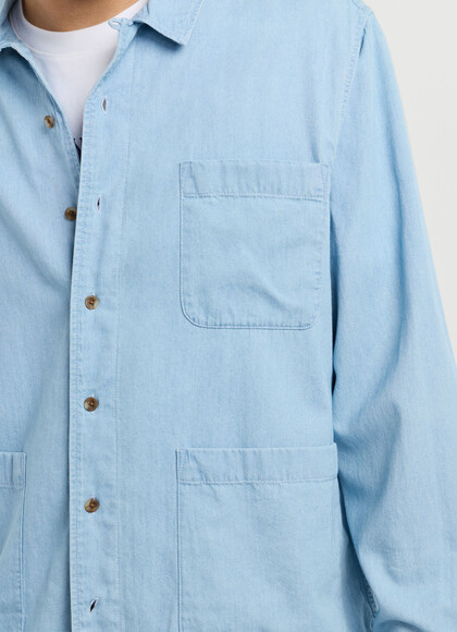 CASUAL FIT DENIM OVERSHIRT