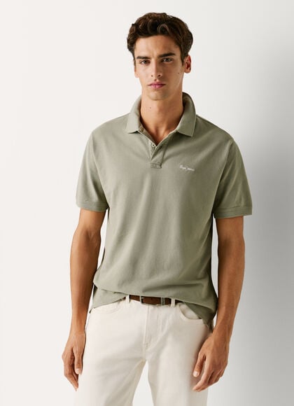 GARMENT DYED PIQUE POLO SHIRT
