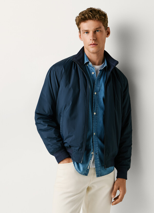 HARRINGTON JACKET WITH HIGH NECK