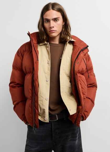 HOODED PADDED PUFFER JACKET
