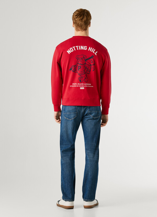 CREW NECK BACK PRINT SWEATSHIRT