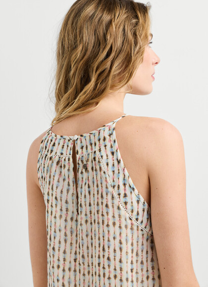 IKAT PRINT MIDI DRESS