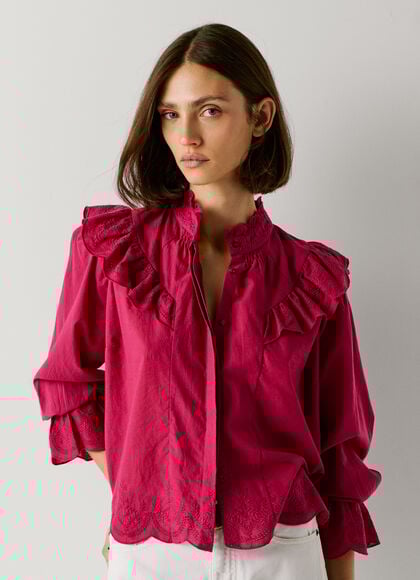 FLUID RUFFLE BLOUSE