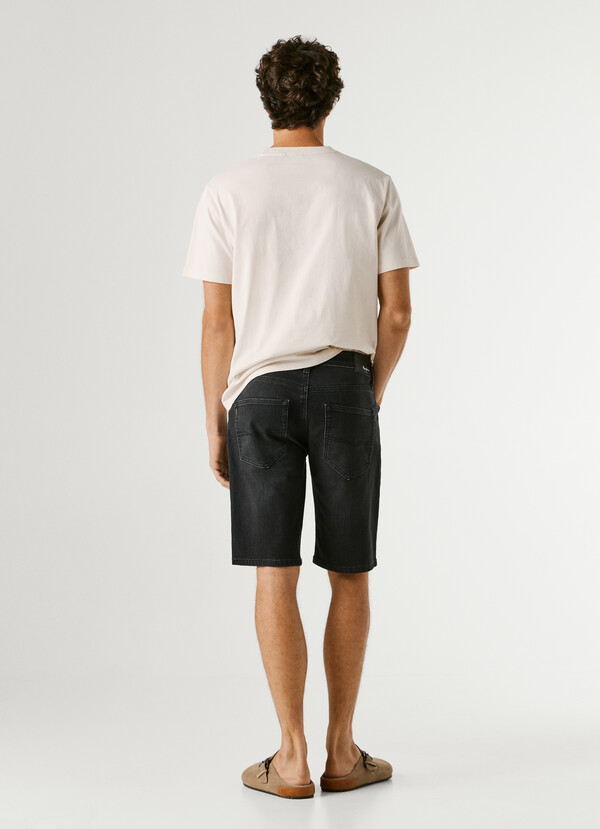 SLIM FIT DENIM BERMUDA SHORTS