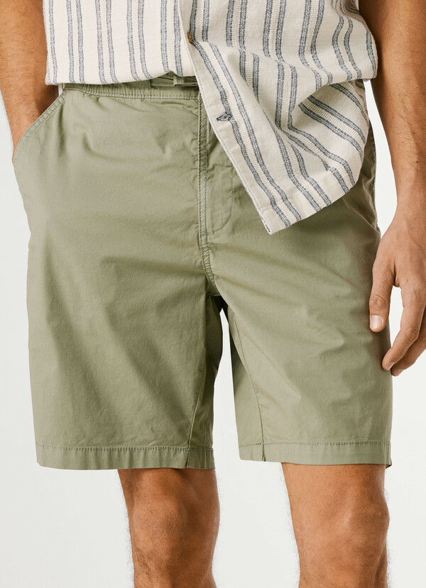 RELAXED FIT POPLIN SHORTS