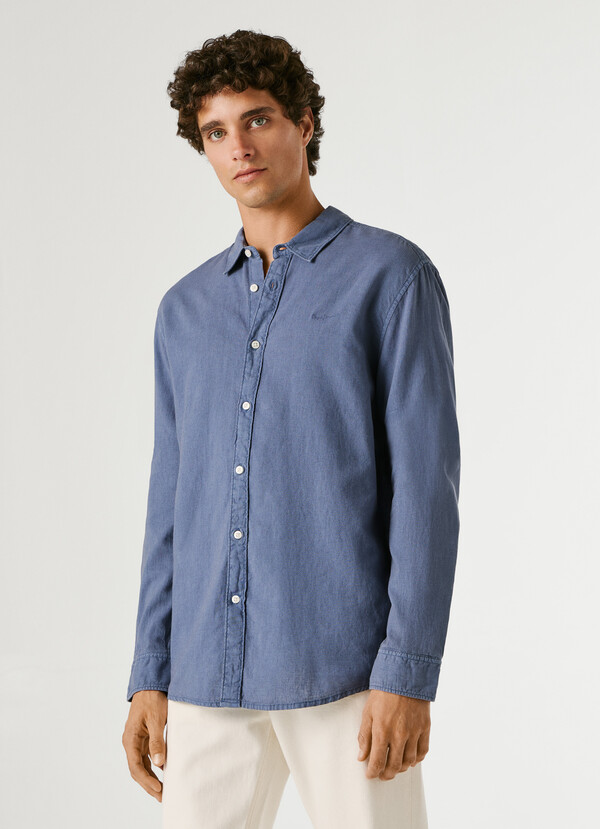 REGULAR FIT GARMENT DYED SHIRT