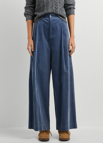 WIDE FIT CORDUROY TROUSERS