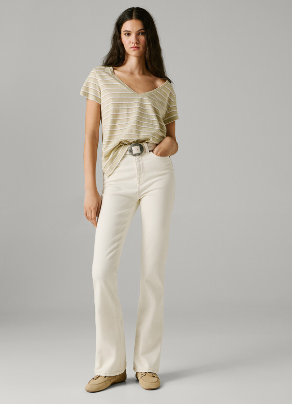 HIGH-RISE FLARE FIT JEANS - DION