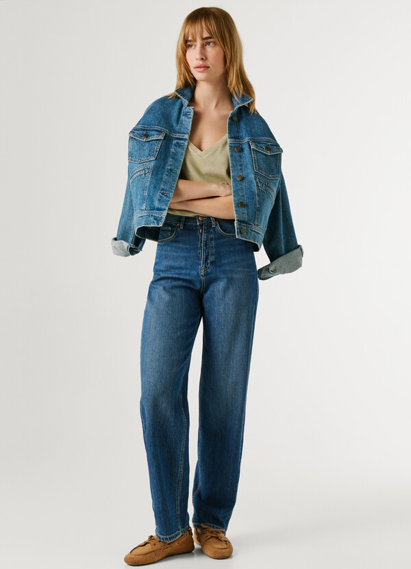 HIGH-RISE BARREL FIT JEANS - ADDISON