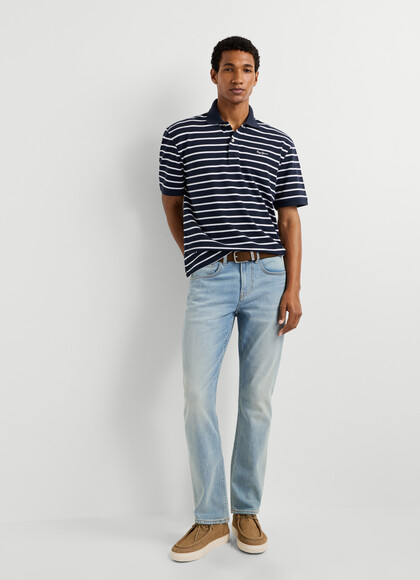 STRAIGHT FIT MID-RISE JEANS - CASH