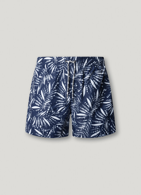 SWIM SHORTS WITH LEAF PRINT