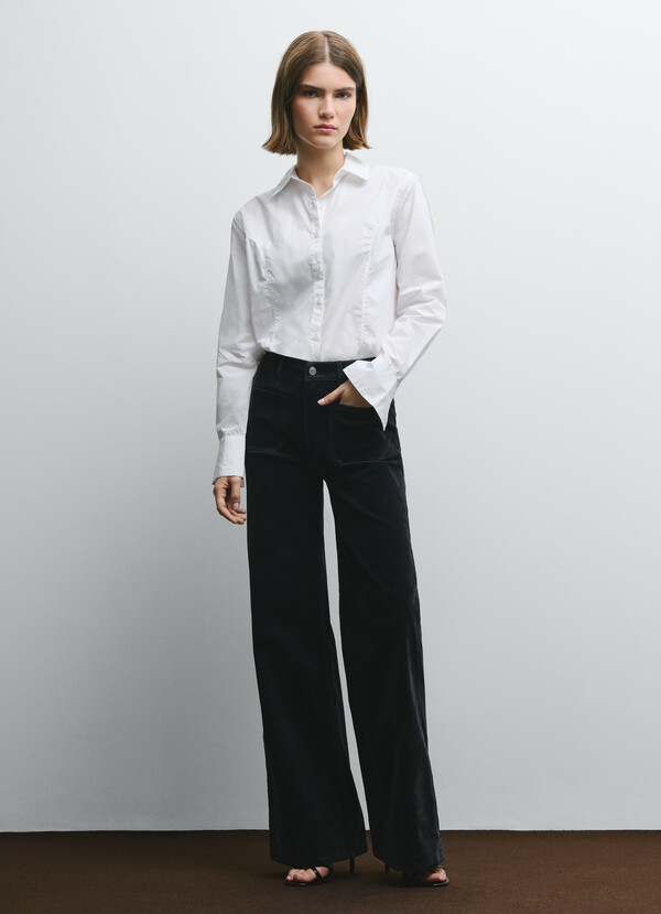 WIDE VELVET TROUSERS