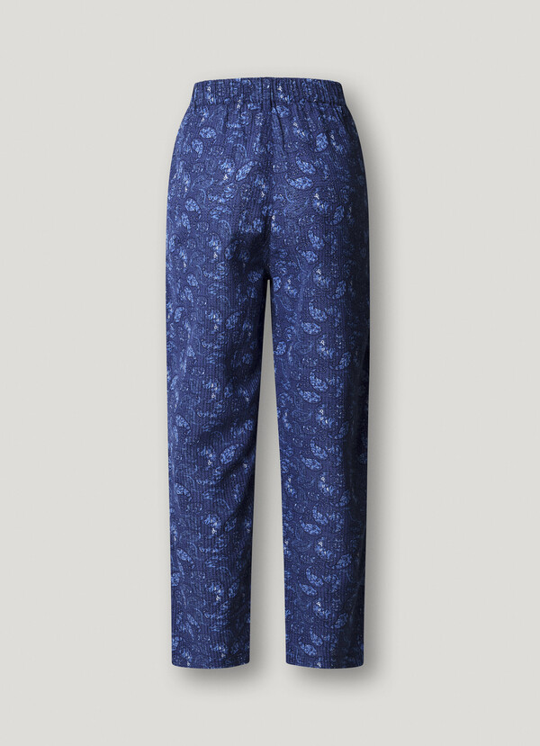 STRAIGHT PAISLEY PRINT TROUSERS
