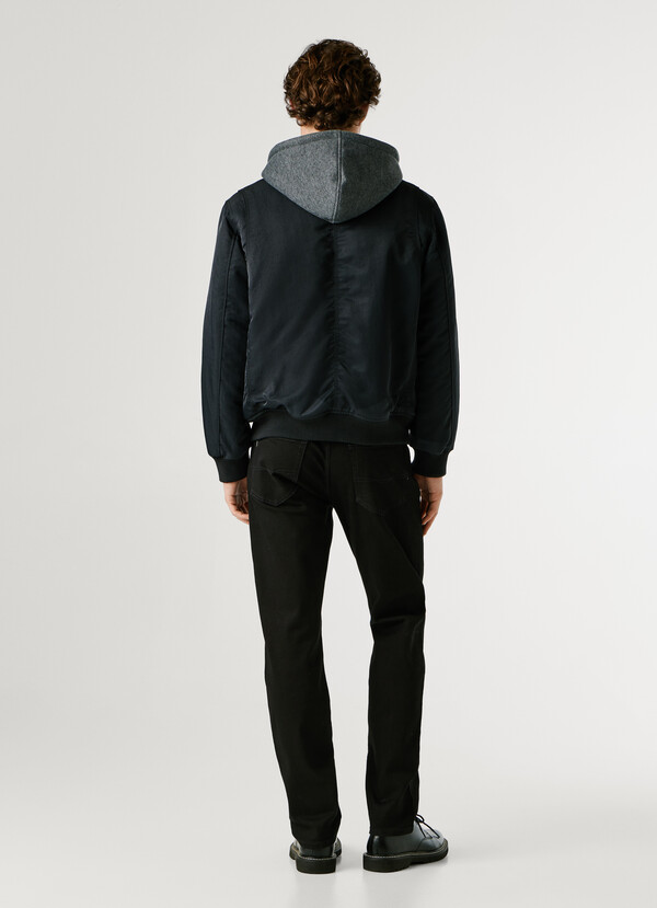 HOODED BOMBER JACKET