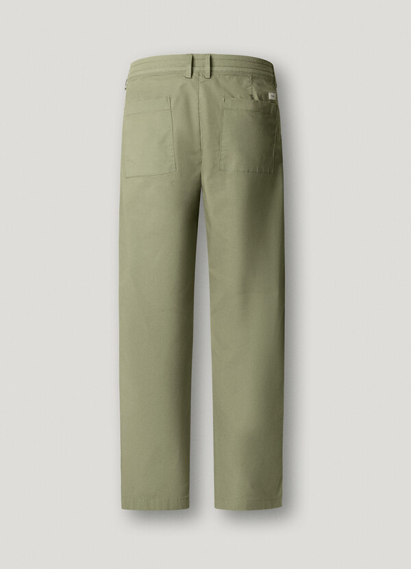 RELAXED FIT POPLIN CHINOS