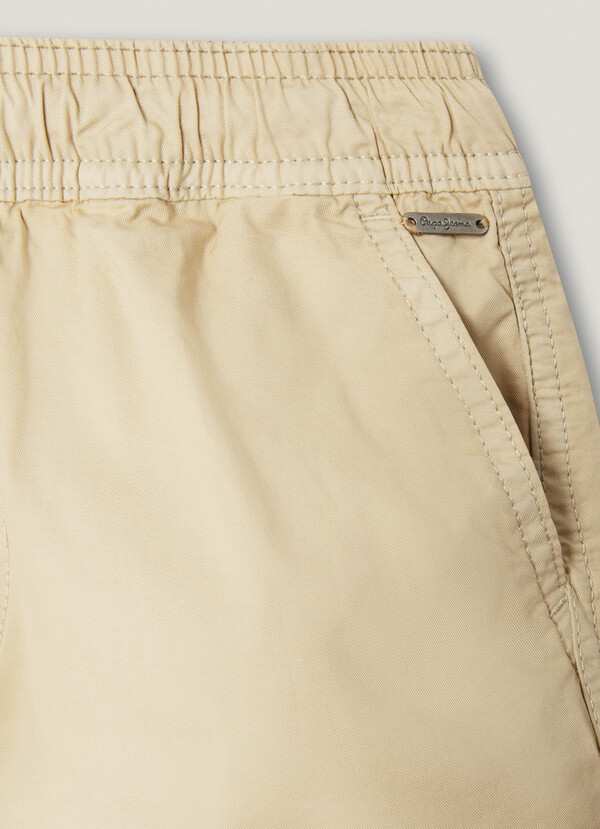 ADJUSTABLE WAIST POPLIN SHORTS