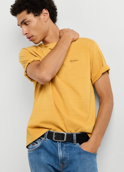 REGULAR FIT T-SHIRT WITH EMBROIDERED LOGO