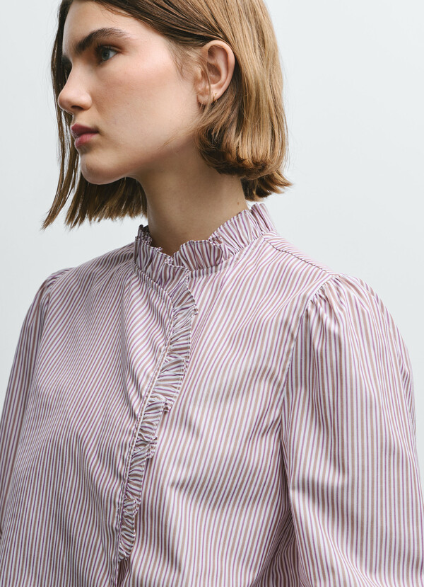 RUFFLES POPLIN BLOUSE
