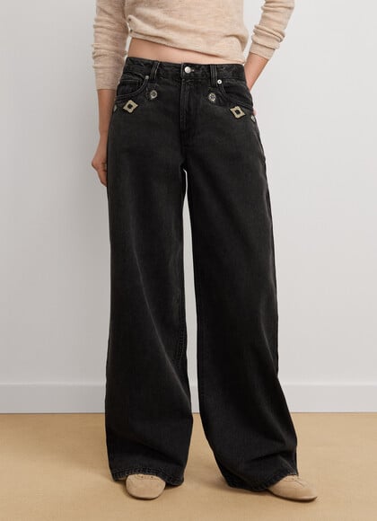 LINA - MID-RISE WIDE FIT JEANS