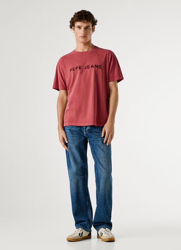 REGULAR FIT T-SHIRT WITH EMBROIDERED LOGO
