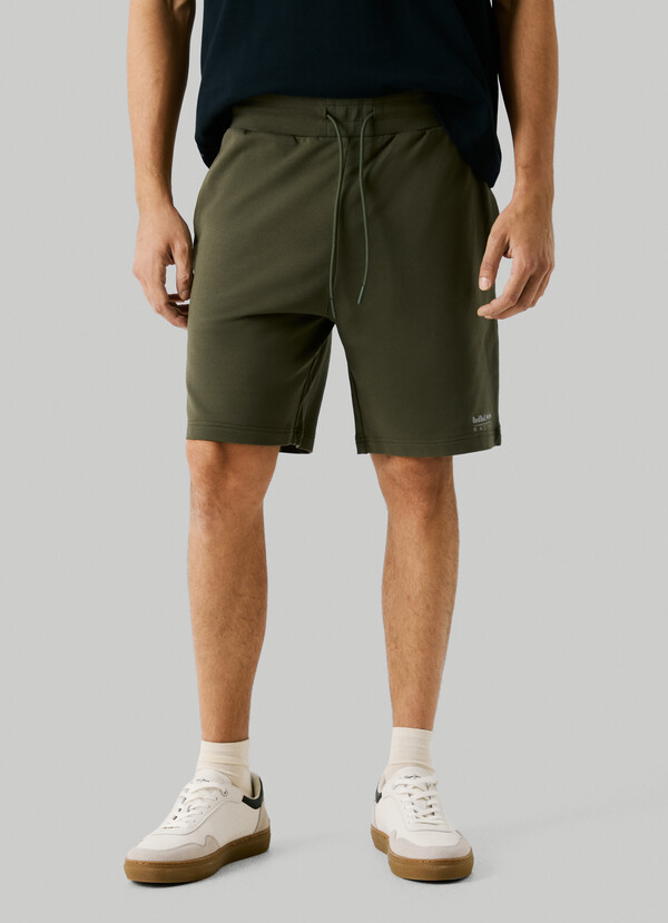 SLIM FIT FLEECE BERMUDA SHORTS