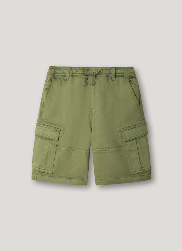 ADJUSTABLE WAIST CARGO SHORTS