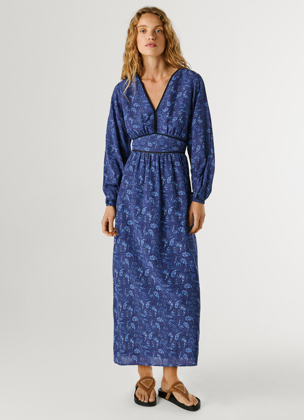 PAISLEY PRINT MAXI DRESS